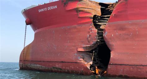 ship collided with rock